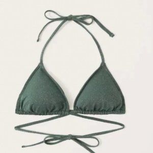 Abercrombie Criss-Cross Halter Triangle Bikini Top